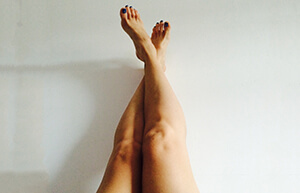 Exemple de genoux avant une lipoaspiration